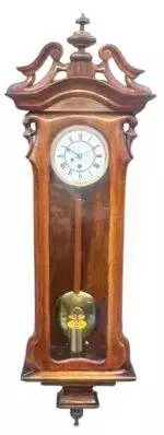 Walnut Case Mini Vienna Regulator Wall clock – ca 1880