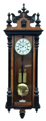 Victorian Twin Weight Vienna Regulator Walnut & Ebonized case