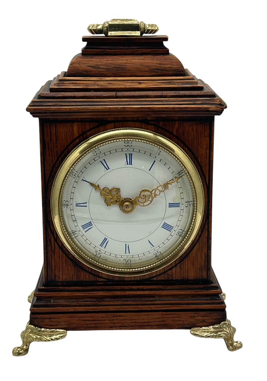 Wonderful Bracket clock shaped Miniature mantel clock – ca1905 - Image 11