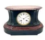 Rouge Marble & Slate 8 day Mantel clock – Ca 1870