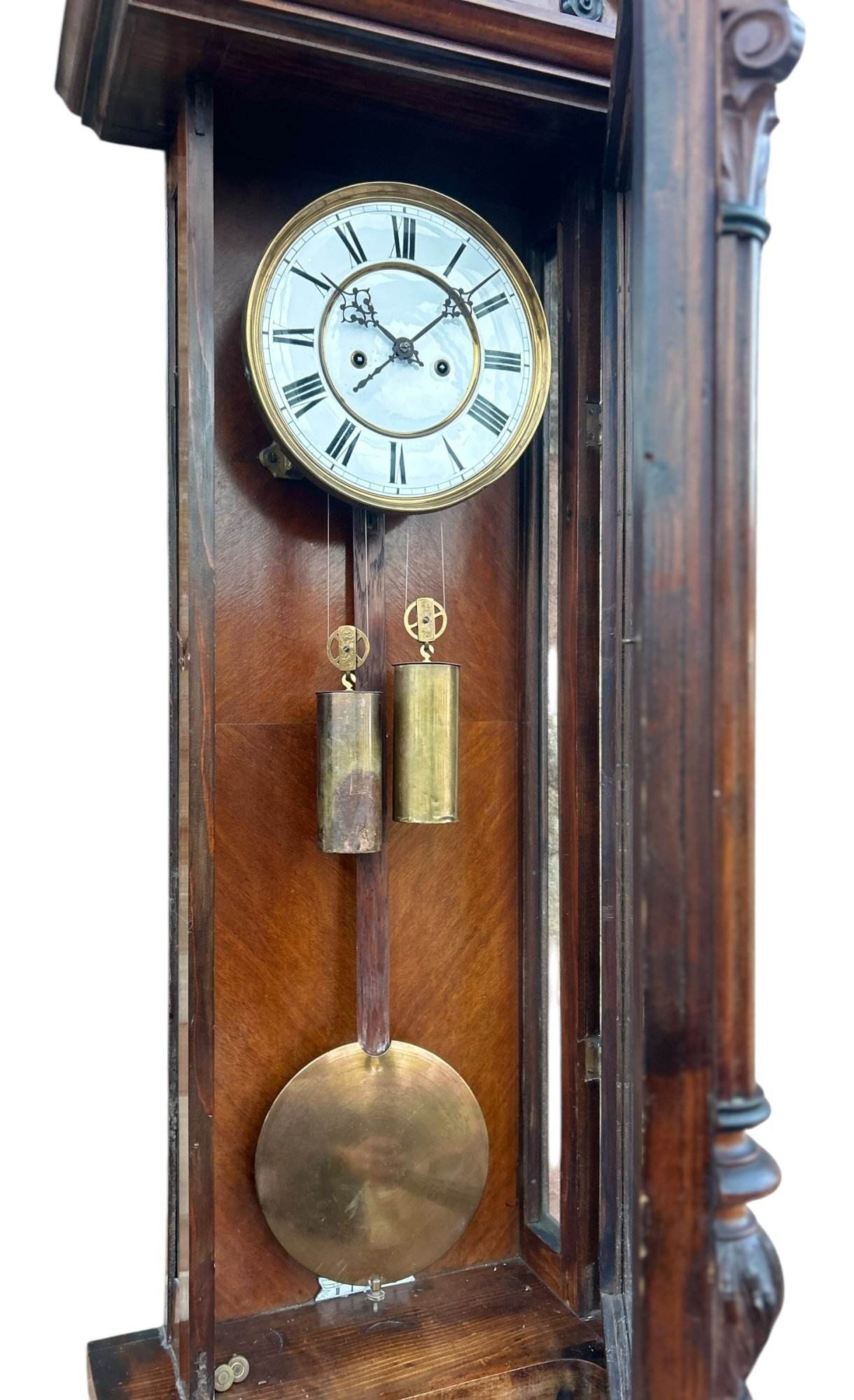 Beautiful Twin Weight regulator Vienna Wall clock – made by Lenskirch - Image 7