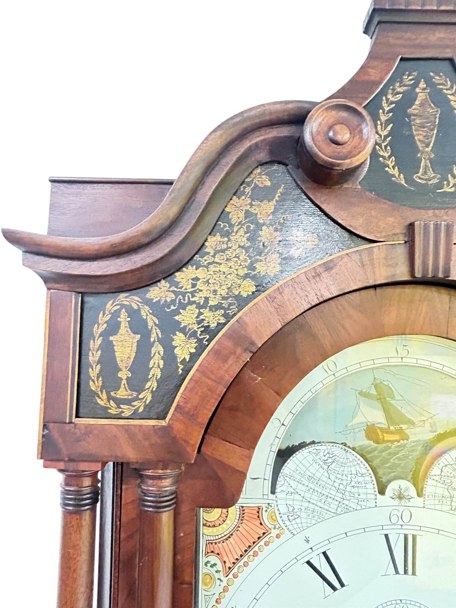 Incredible Antique Mahogany case Longcase 8 day clock - 1830 - Image 5