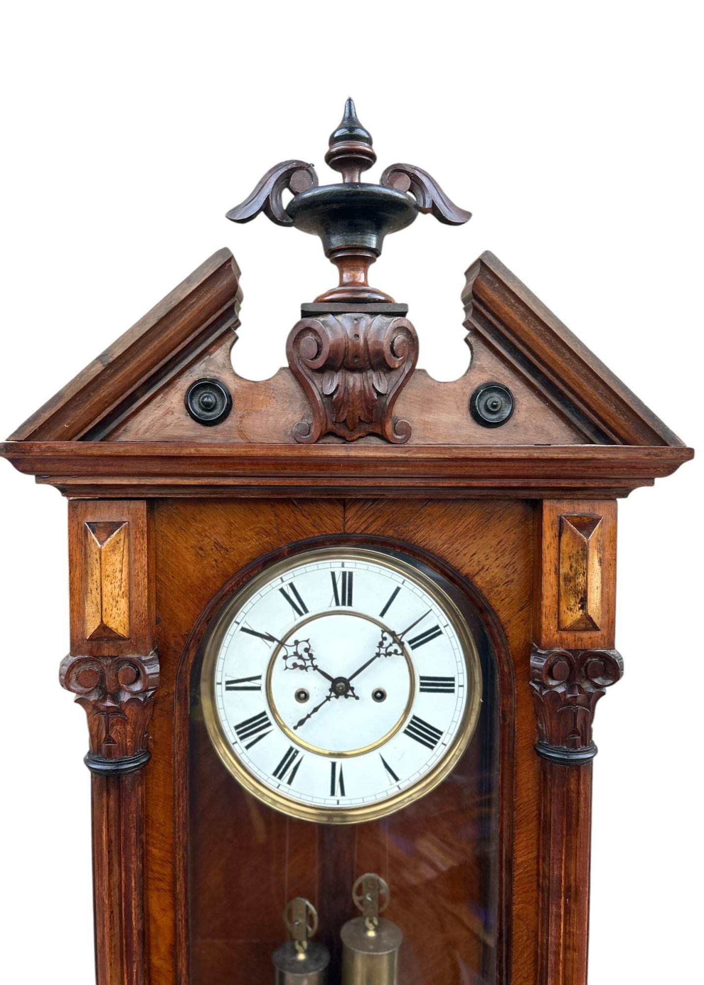 Beautiful Twin Weight regulator Vienna Wall clock – made by Lenskirch - Image 6