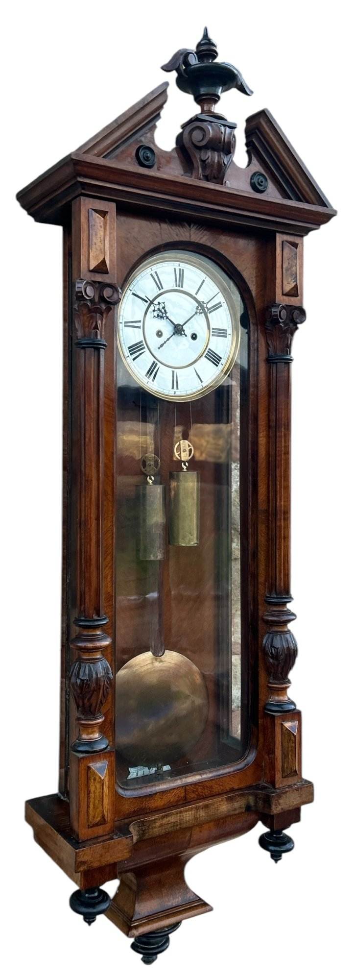 Beautiful Twin Weight regulator Vienna Wall clock – made by Lenskirch - Image 2