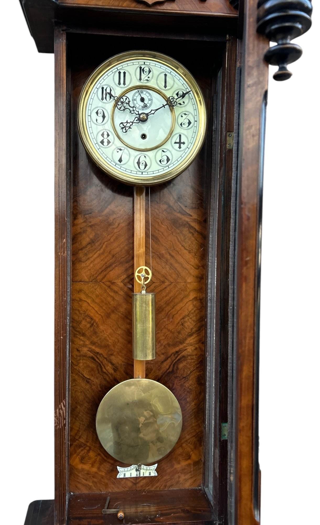 Exquisite Kingwood Case Vienna Wall clock – ca 1890 - Image 8