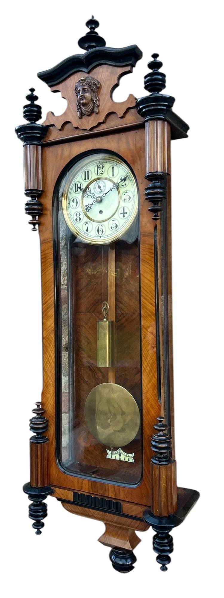 Exquisite Kingwood Case Vienna Wall clock – ca 1890 - Image 5