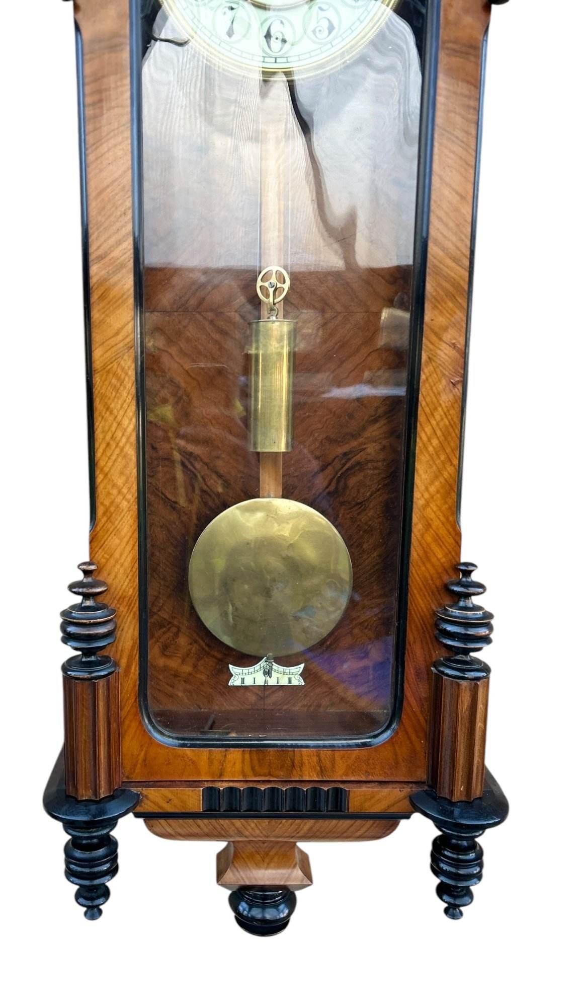Exquisite Kingwood Case Vienna Wall clock – ca 1890 - Image 4