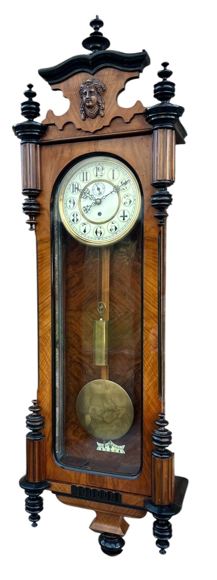 Exquisite Kingwood Case Vienna Wall clock – ca 1890 - Image 3