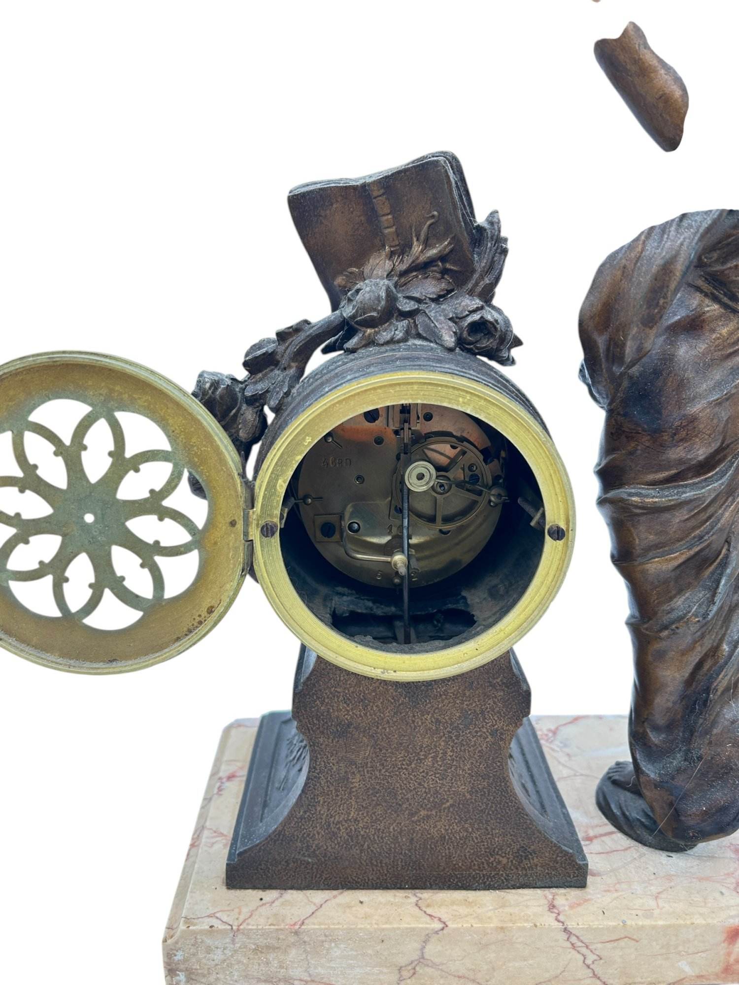 Wonderful French Figural Mantel Clock – ca1890 - Image 13