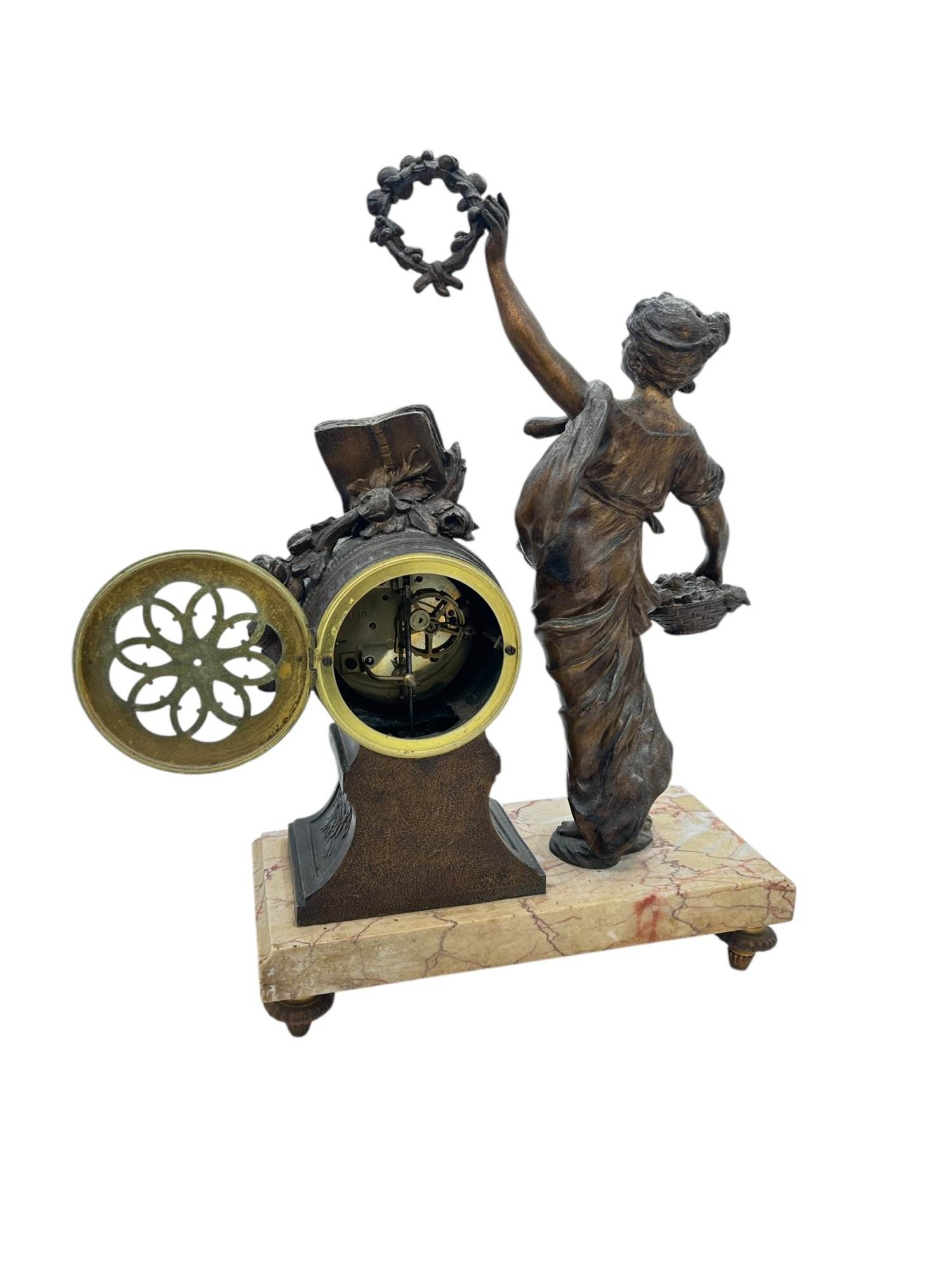 Wonderful French Figural Mantel Clock – ca1890 - Image 2