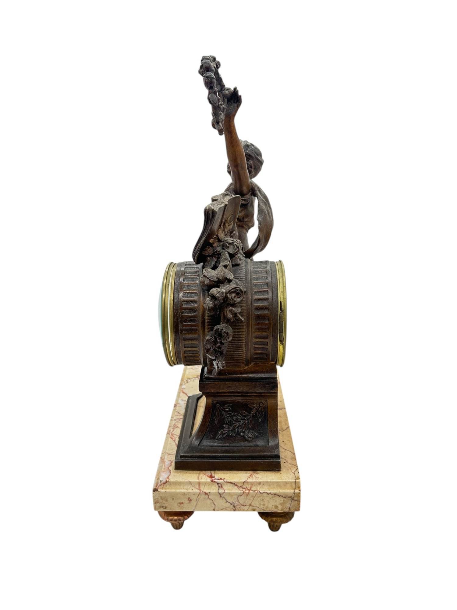 Wonderful French Figural Mantel Clock – ca1890 - Image 4