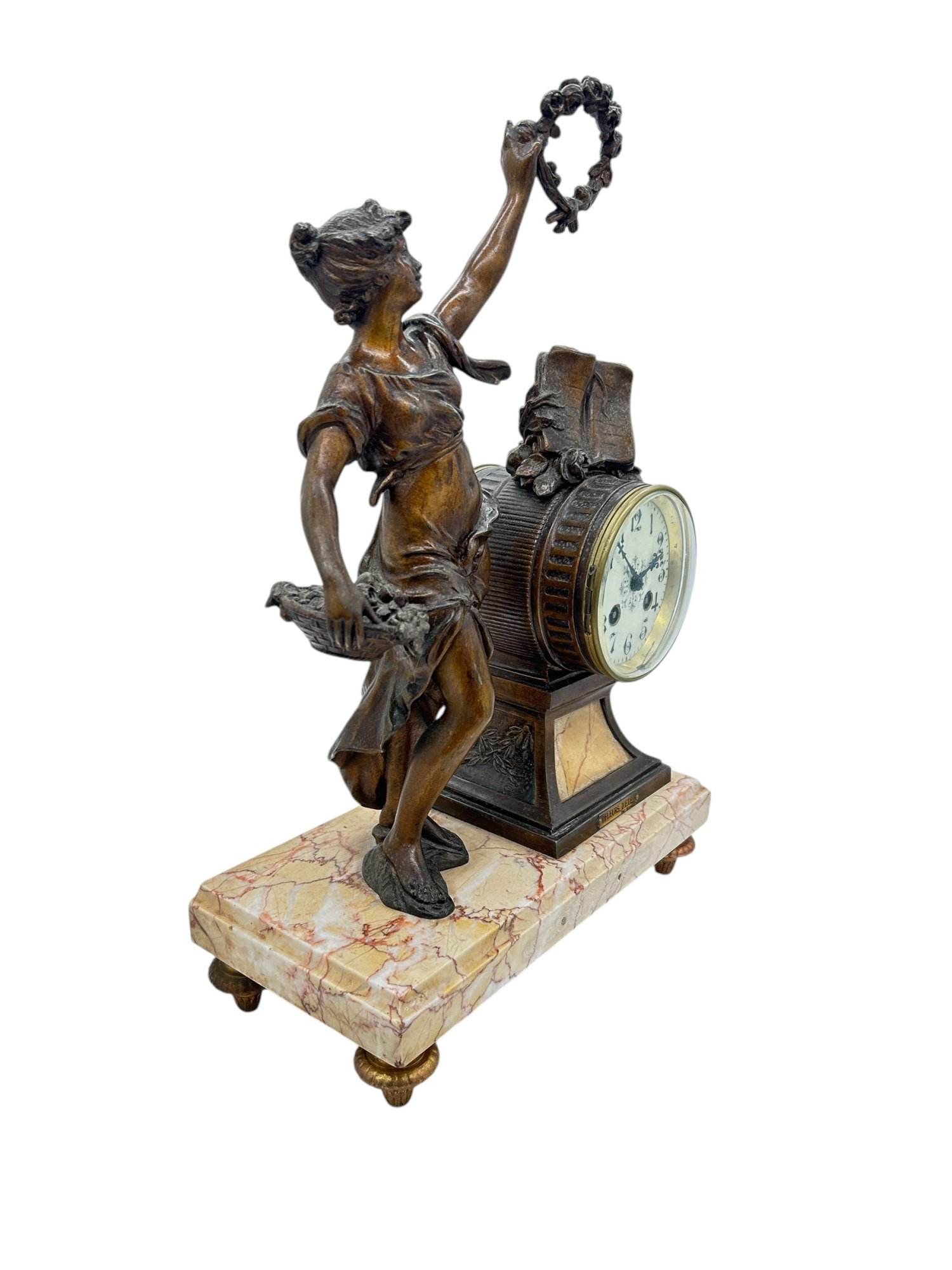 Wonderful French Figural Mantel Clock – ca1890 - Image 10
