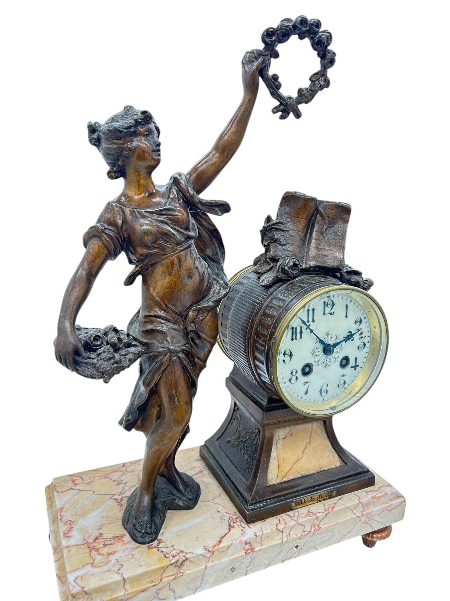 Wonderful French Figural Mantel Clock – ca1890 - Image 11