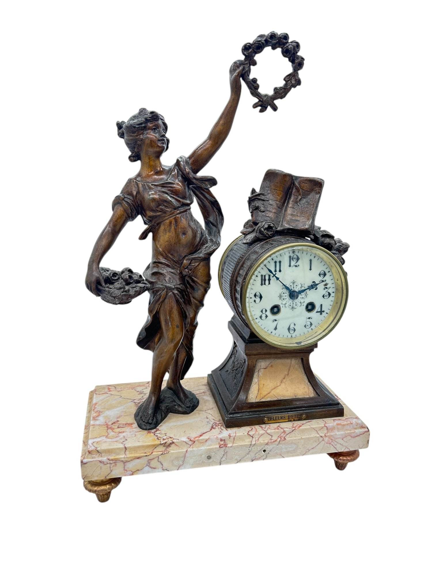 Wonderful French Figural Mantel Clock – ca1890 - Image 12