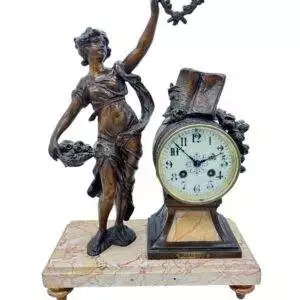 Wonderful French Figural Mantel Clock – ca1890