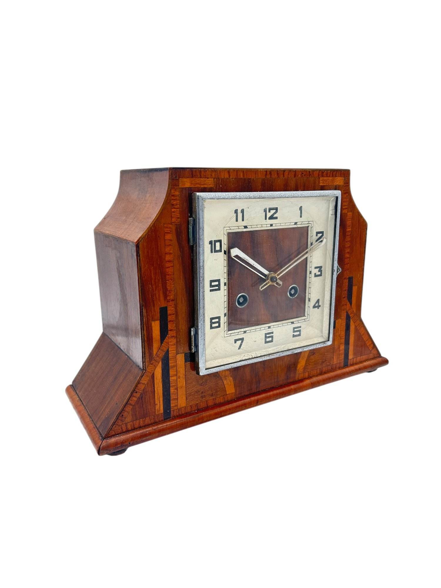 Stylish English Art Deco Mantle Clock - 8 Day Striking Mantel Clock - Image 7