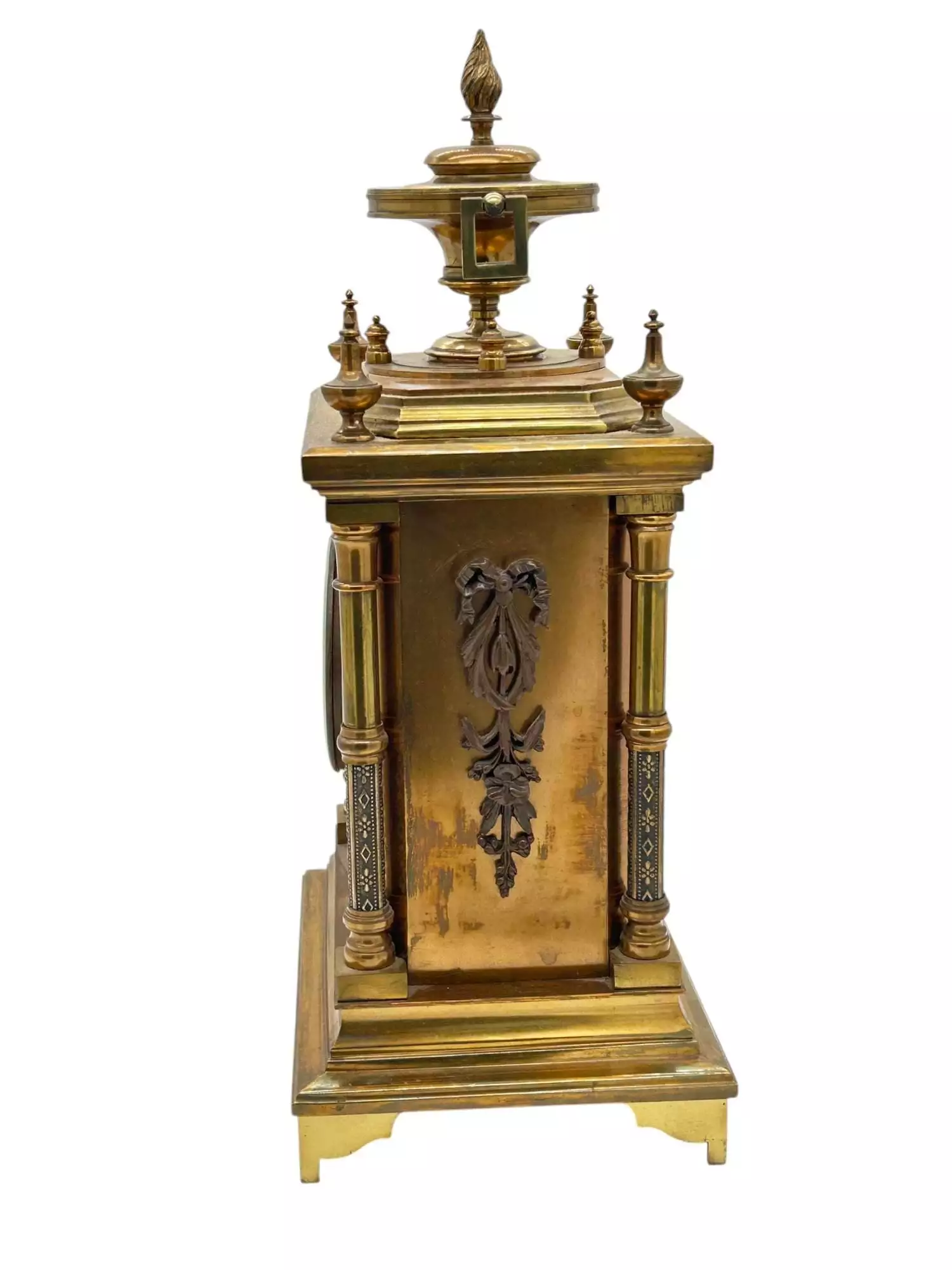 Fabulous French Bronze Ormolu Cube Mantel Clock – ca1890 - Image 11