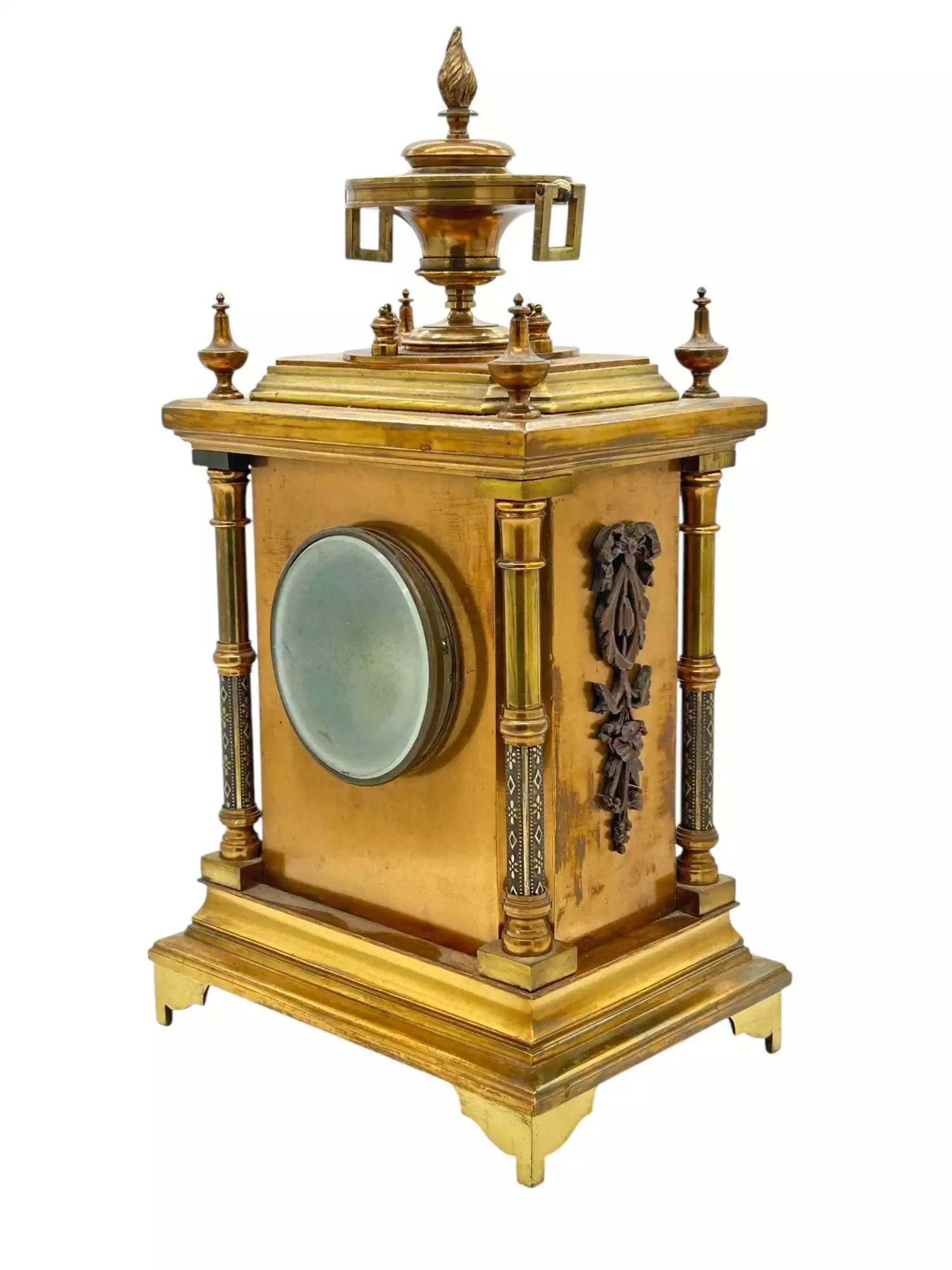 Fabulous French Bronze Ormolu Cube Mantel Clock – ca1890 - Image 10