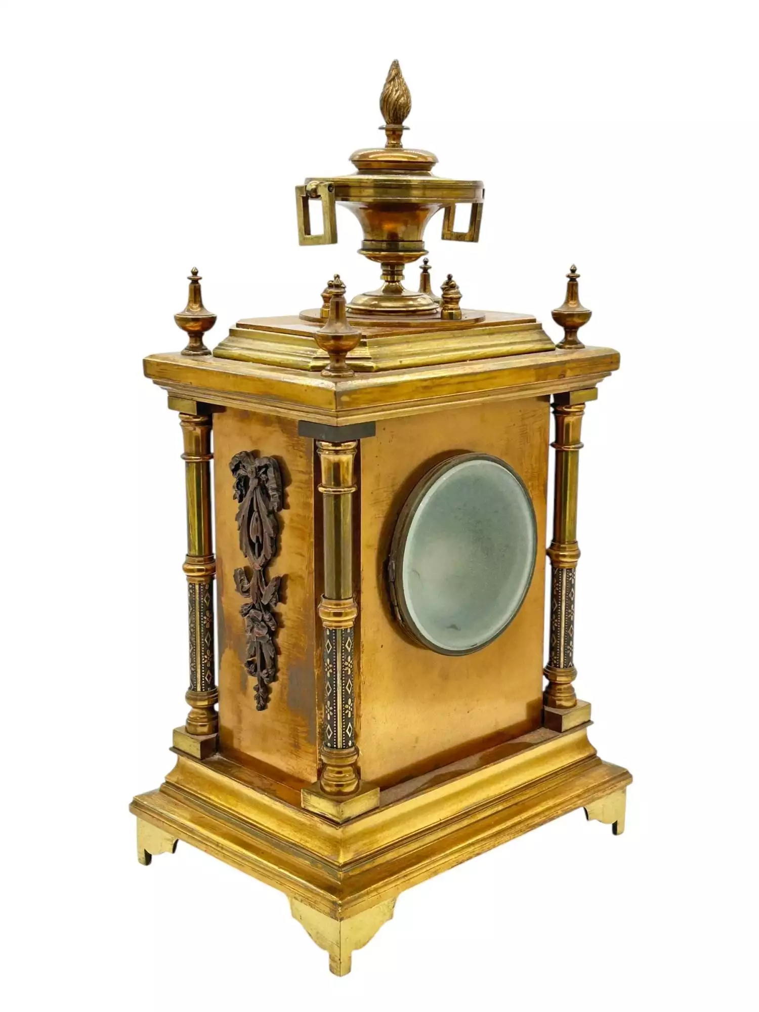 Fabulous French Bronze Ormolu Cube Mantel Clock – ca1890 - Image 8