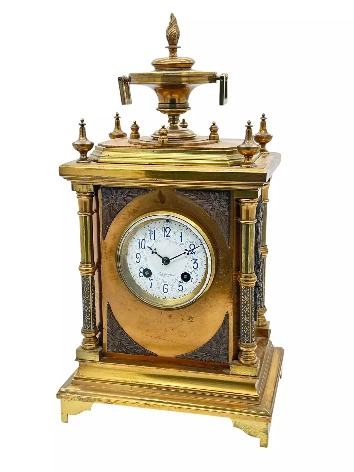 Fabulous French Bronze Ormolu Cube Mantel Clock – ca1890 - Image 3
