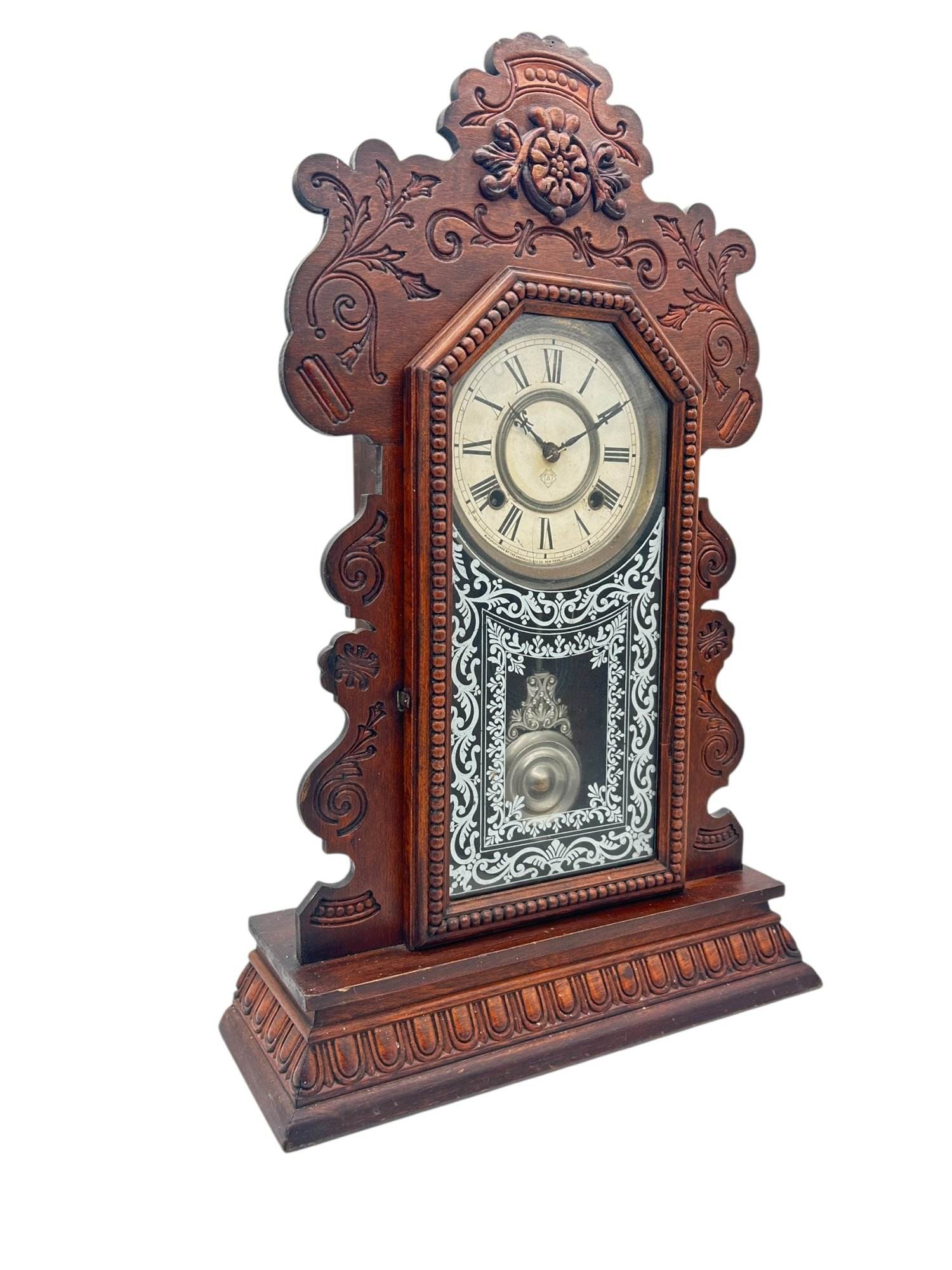 Fantastic Ansonia Gingerbread Clock – ca 1890 - Image 8