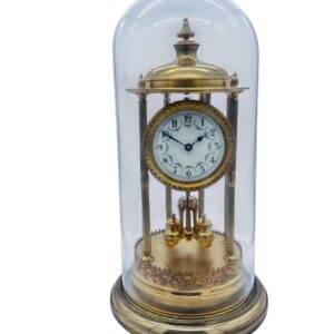 Outstanding Bandstand Ormolu German Torsion Clock Anniversary Clock -Mantel Clock C1900