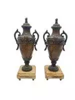 Wonderful Urn Clock Garnitures – ca 1900