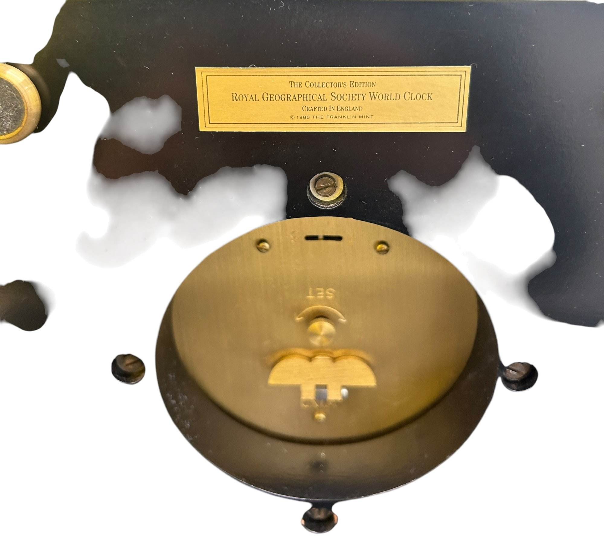 Franklin Mint Collector’s Edition Royal Geographical Society World Clock - Image 2