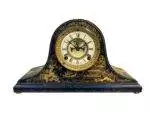 Fantastic Ansonia Coalport Blue Chinoiserie Hat Shaped Mantel Clock