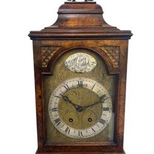 Stunning Burr Walnut case Caddy Top Bracket Clock – ca1890