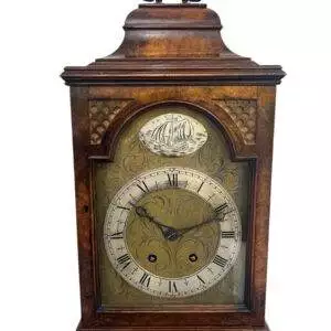 Stunning Burr Walnut case Caddy Top Bracket Clock – ca1890