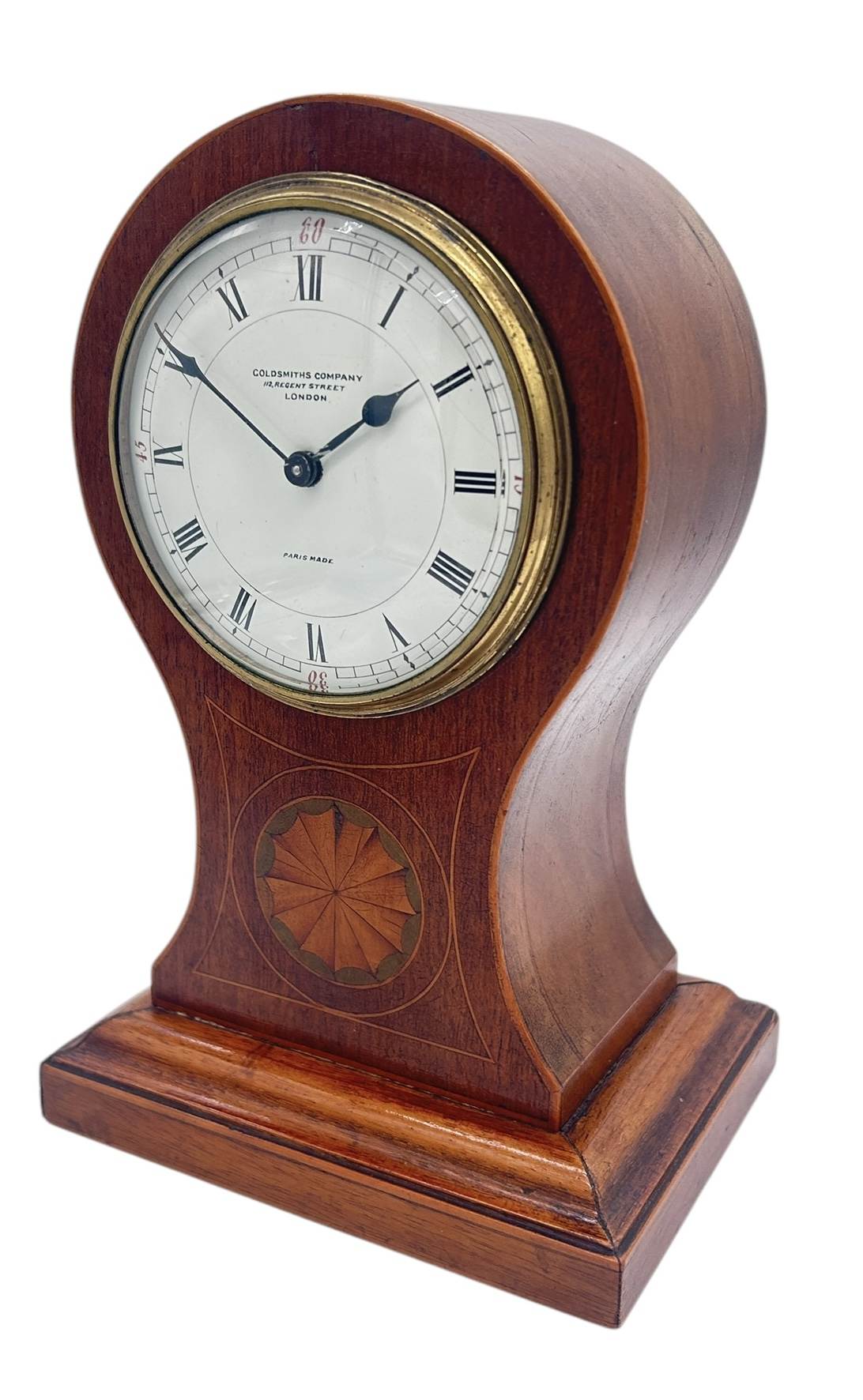 Lovely Mahogany Ballon Shape Mantel Clock – ca1900 - Image 8