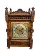 Fabulous Arts & Crafts Mahogany Mantel Clock – ca 1890