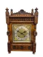 Fabulous Arts & Crafts Mahogany Mantel Clock – ca 1890