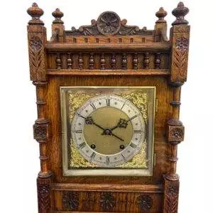 Fabulous Arts & Crafts Mahogany Mantel Clock – ca 1890