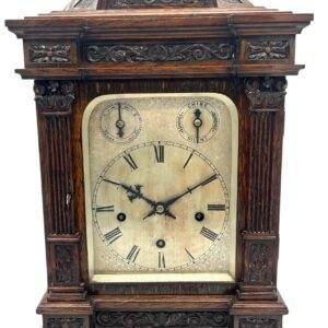 Wonderful Oak case musical bracket clock – ca1890