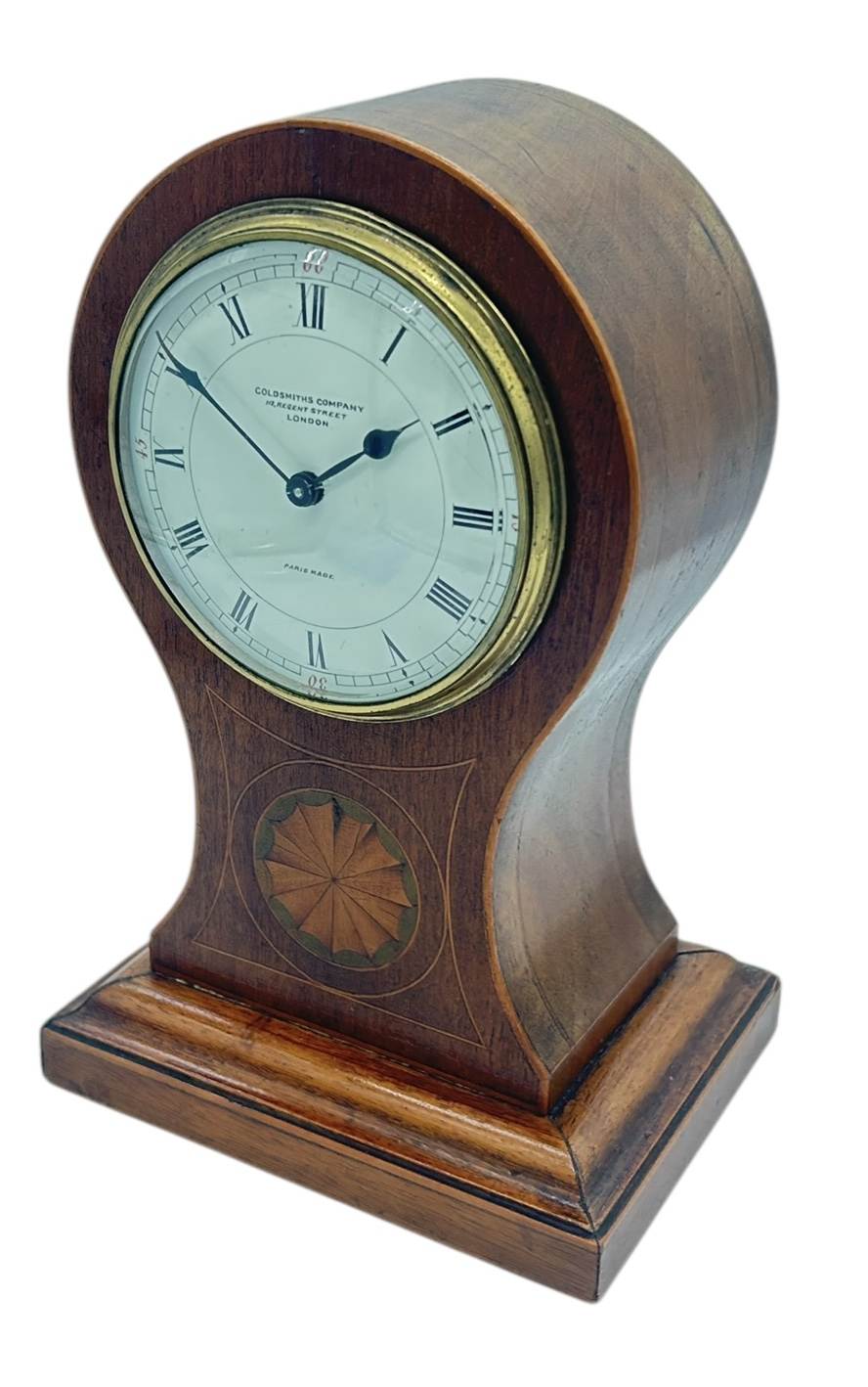 Lovely Mahogany Ballon Shape Mantel Clock – ca1900 - Image 6