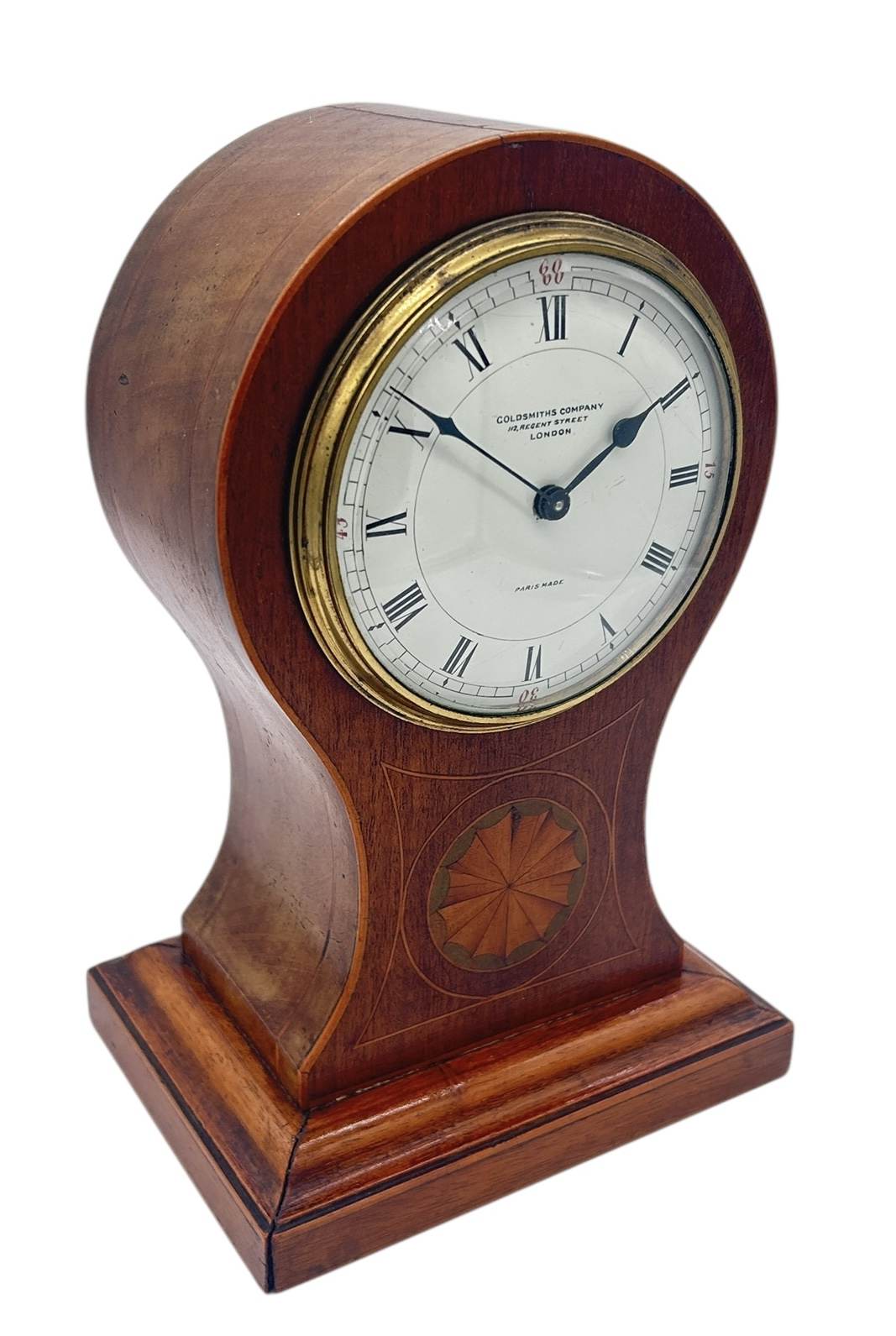 Lovely Mahogany Ballon Shape Mantel Clock – ca1900 - Image 7