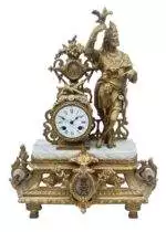 Charming French Gilt Figural Mantel Clock – ca1870