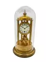 Superb Bandstand Ormolu German Torsion Clock Anniversary Clock - Mantel Clock C1900