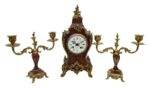 Fantastic French boulle Candelabra Mantel Clock set – Ca1870
