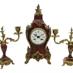 Fantastic French boulle Candelabra Mantel Clock set – Ca1870