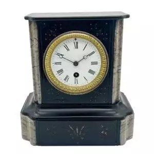 Lovely Timepiece Slate & marble Mantel Clock – ca1870