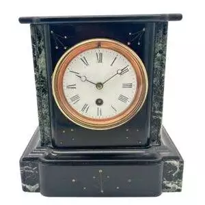 Beautiful Timepiece Slate & marble Mantel Clock – ca1880