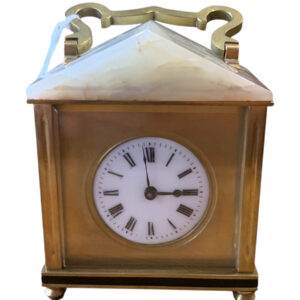 Classic Unusual Antique French Marble Pitched Roof Carriage clock – ca1900