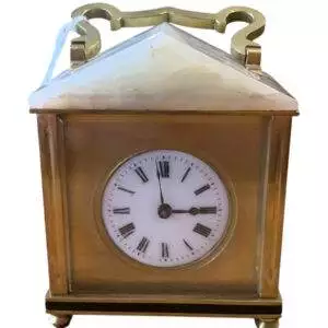 Classic Unusual Antique French Marble Pitched Roof Carriage clock – ca1900