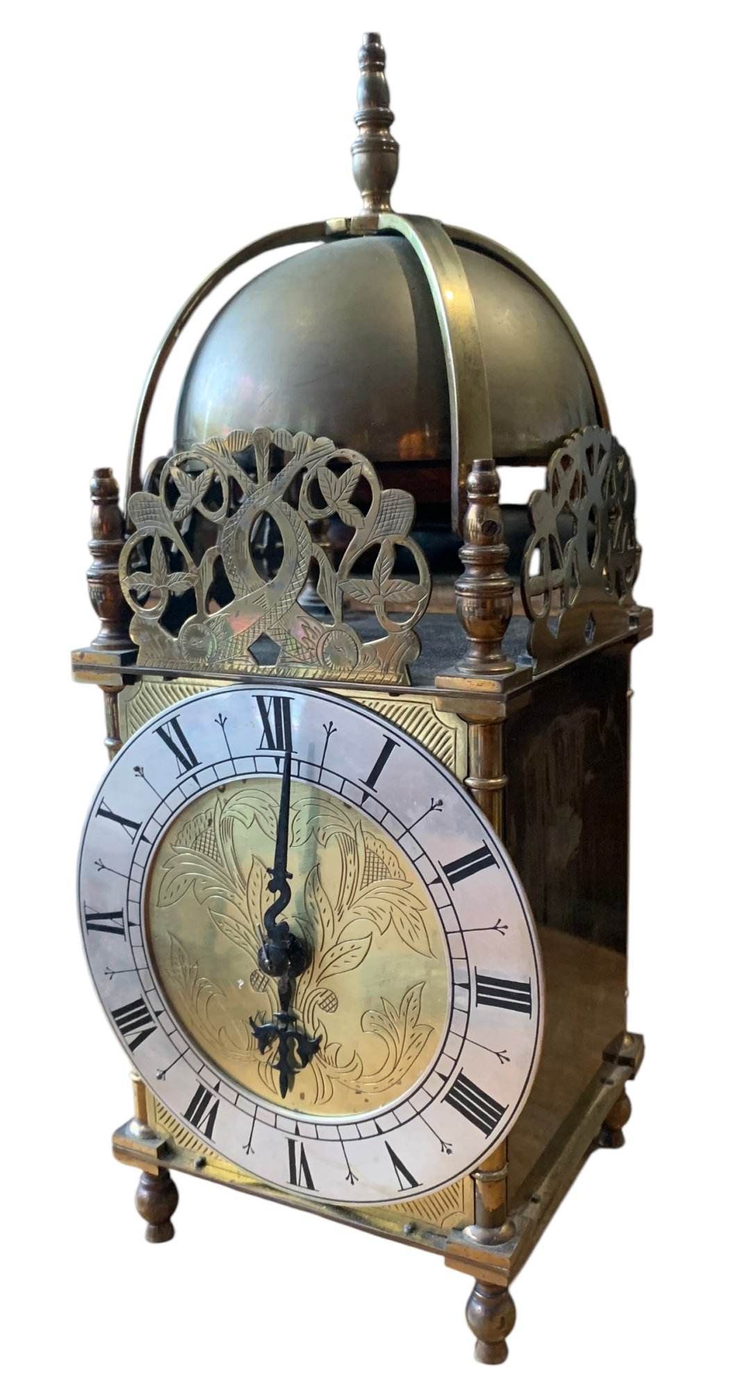 Wonderful Antique Brass Lantern Clock – ca1900 - Image 7