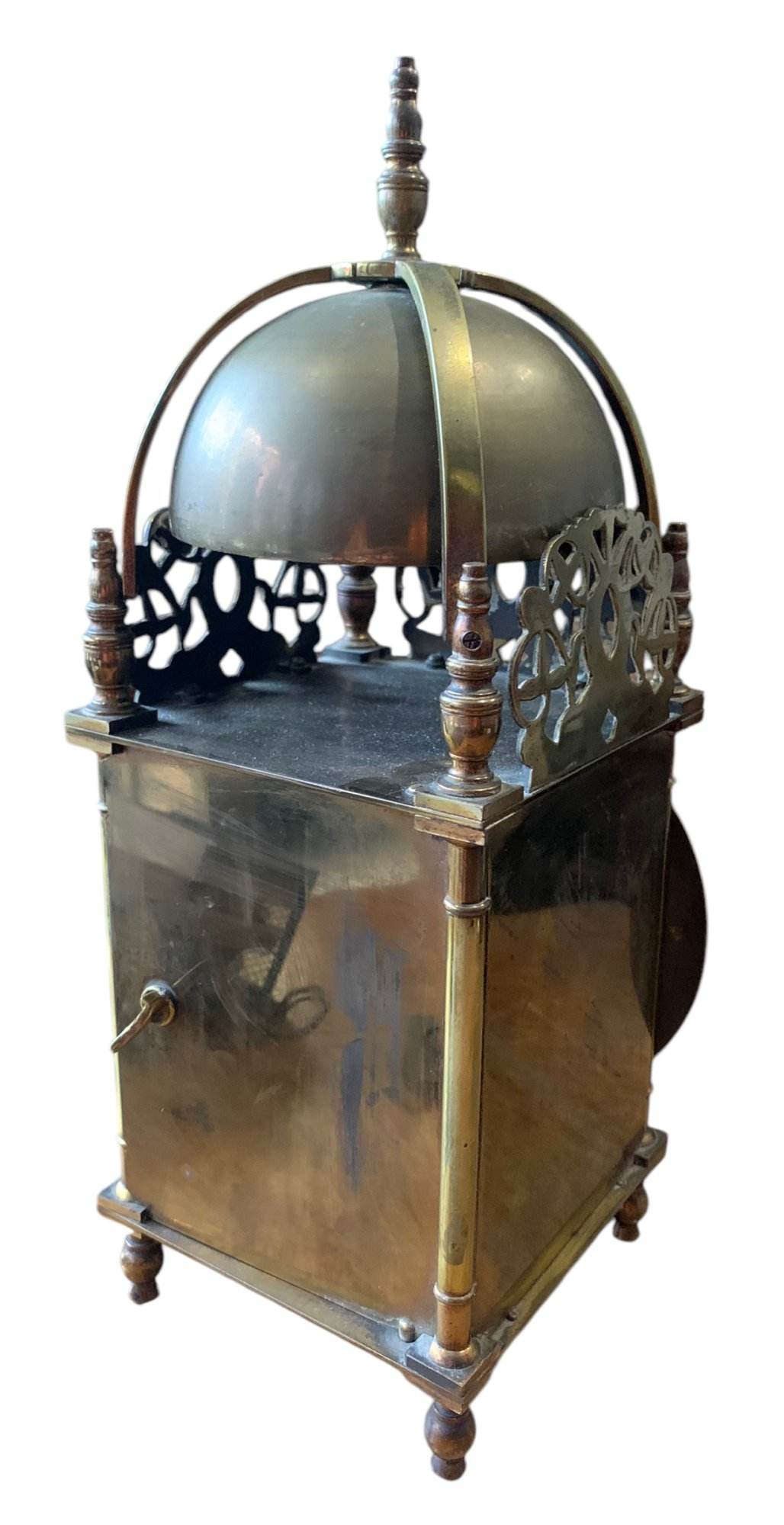 Wonderful Antique Brass Lantern Clock – ca1900 - Image 4