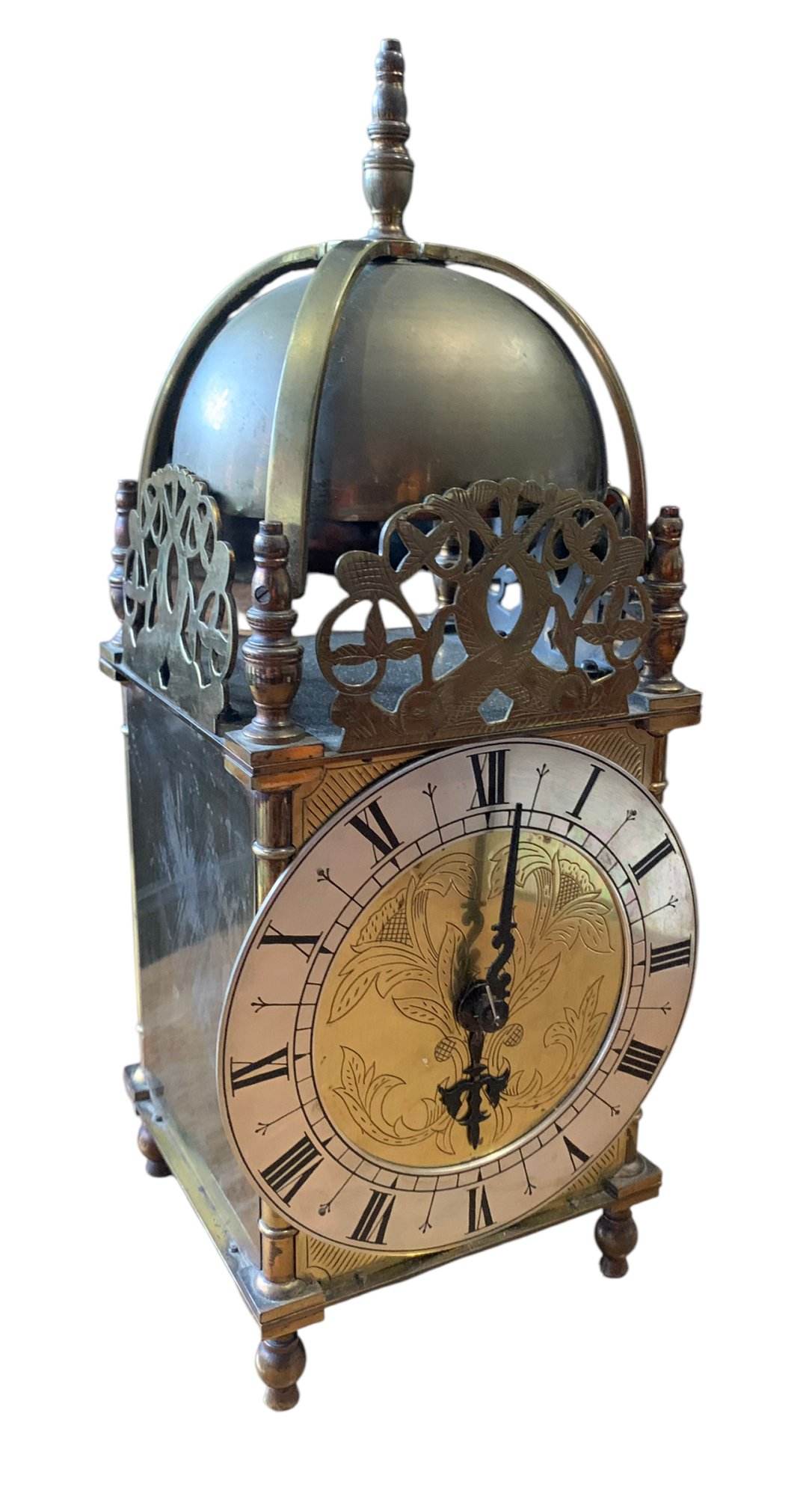 Wonderful Antique Brass Lantern Clock – ca1900 - Image 3
