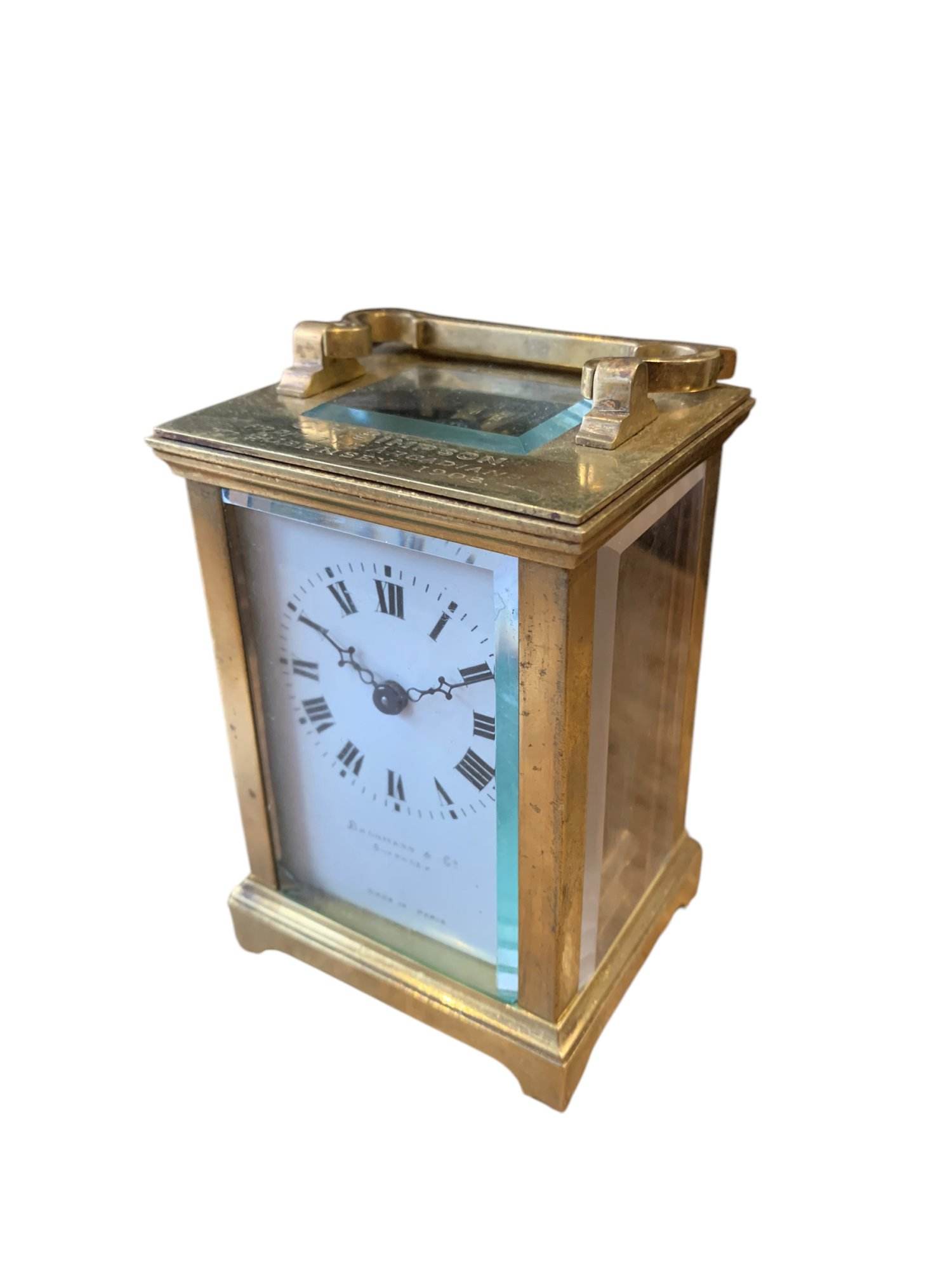 Beautiful Antique Miniature French Carriage clock – ca1900 - Image 3